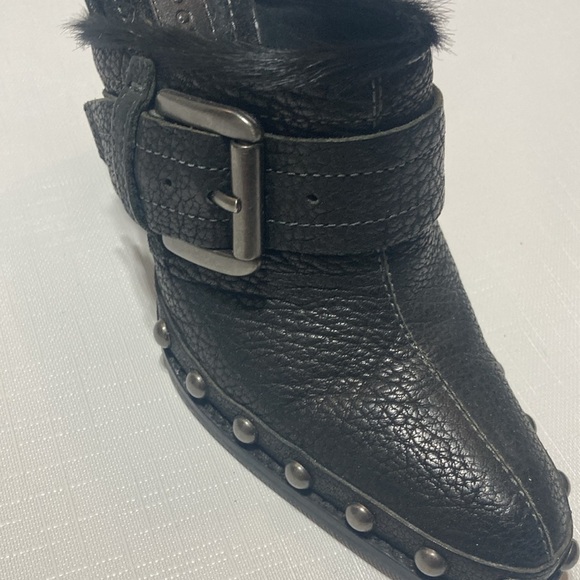 Apepazza Black leather mules with silver studding - Picture 7 of 13